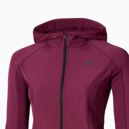 Куртка для бігу жіноча Mizuno Active Warm Hybrid Full Zip Hooded dark purple