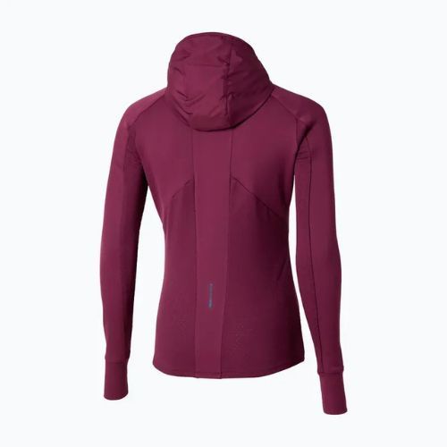 Куртка для бігу жіноча Mizuno Active Warm Hybrid Full Zip Hooded dark purple