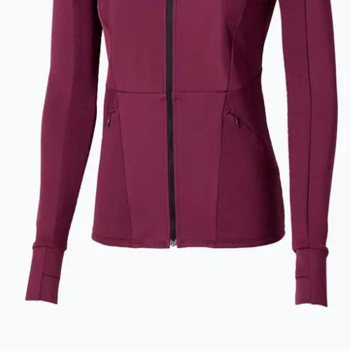 Куртка для бігу жіноча Mizuno Active Warm Hybrid Full Zip Hooded dark purple
