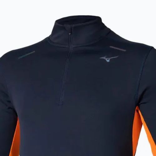 Лонгслів для бігу чоловічий Mizuno Tech Thermal Charge Half Zip baritone blue
