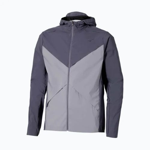 Чоловіча куртка для бігу Mizuno Tech Thermal Charge Hooded quiksilver