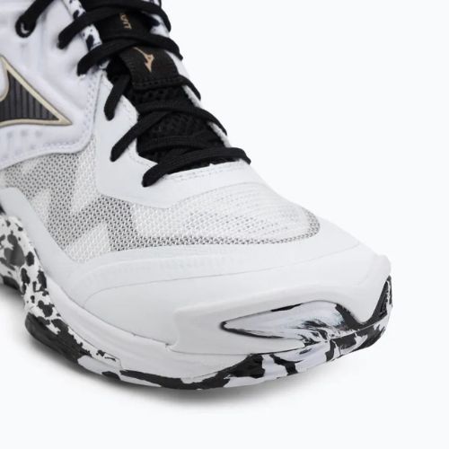 Кросівки волейбольні Mizuno Wave Momentum Elite Mid white/black/ge gold