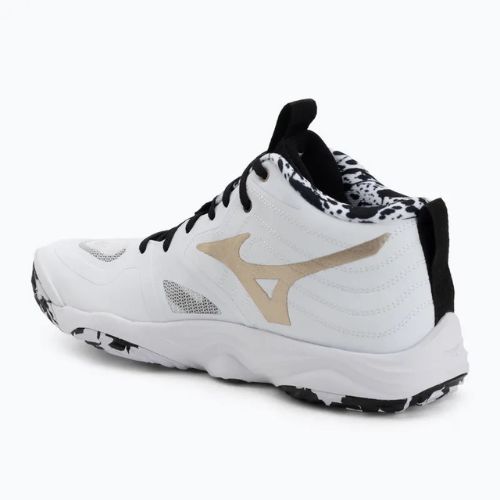 Кросівки волейбольні Mizuno Wave Momentum Elite Mid white/black/ge gold