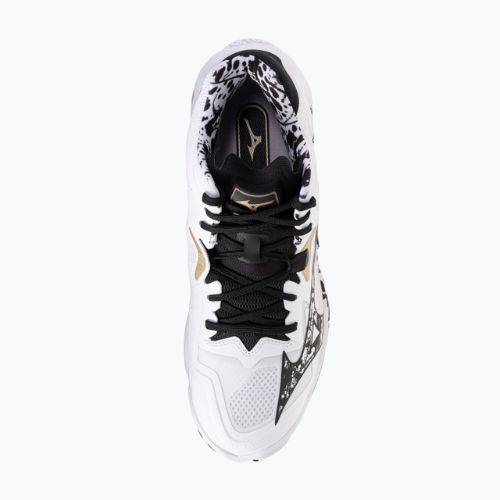 Кросівки волейбольні Mizuno Wave Lightning Z8 Mid white/black/ge gold