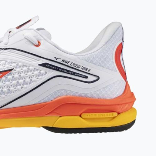 Кросівки тенісні чоловічі Mizuno Wave Exceed Tour 6 AC white/fiery coral 2/citrus