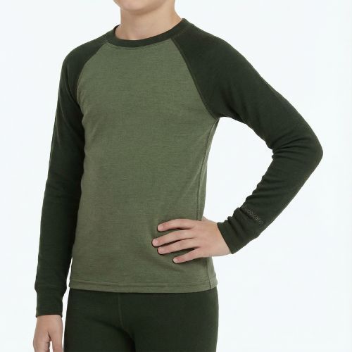 Комплект термобілизни дитячий WOOLCANO Merino SET0982 khaki