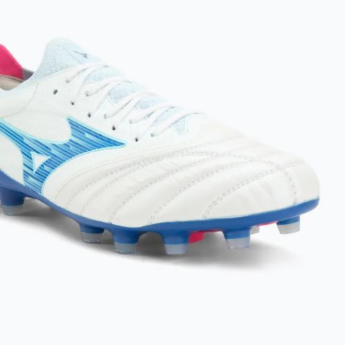 Кросівки футбольні чоловічі Mizuno Morelia Neo IV Β Elite MD white/tanager turquoise/pink tetra