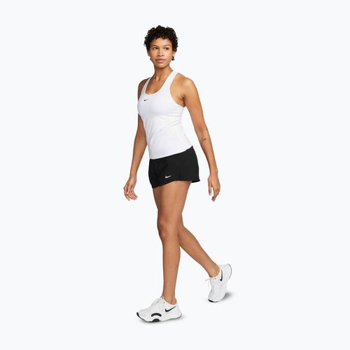 Футболка жіноча Nike Swoosh Medium Support Bra white/stone mauve/black