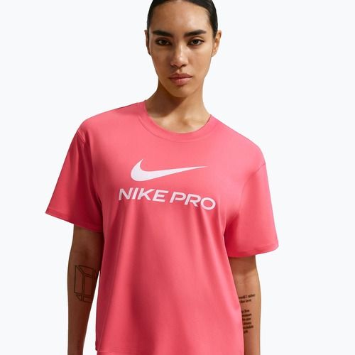 Футболка для тренувань жіноча Nike Pro Dri-Fit Loose sea coral/white
