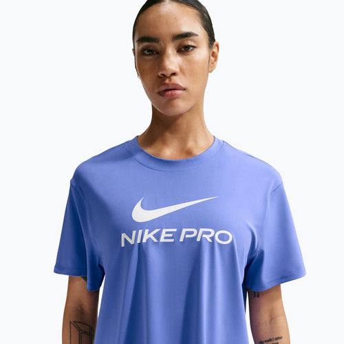 Футболка для тренувань жіноча Nike Pro Dri-Fit Loose sapphire/white