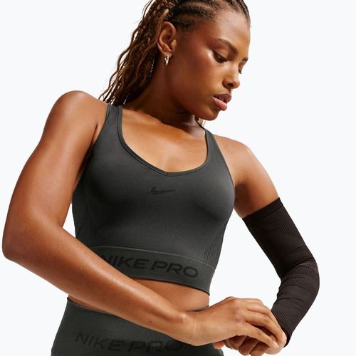 Жіноча футболка Nike Pro Seamless Dri-Fit Cropped dark