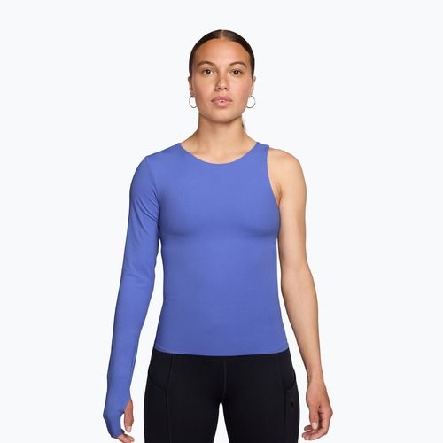 Футболка для тренувань жіноча Nike Zenvy Dri-Fit One Sleeve Top sapphire/white/white