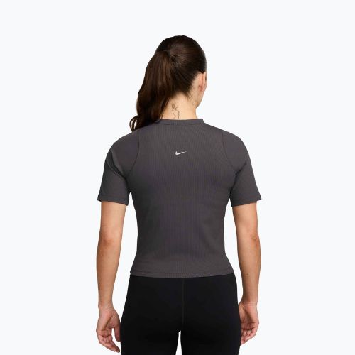 Футболка жіноча Nike Zenvy Rib Dri-Fit thunder grey/white