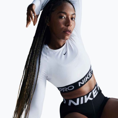 Топ для тренувань лонгслів жіночий Nike Pro 365 Dri-Fit white/black