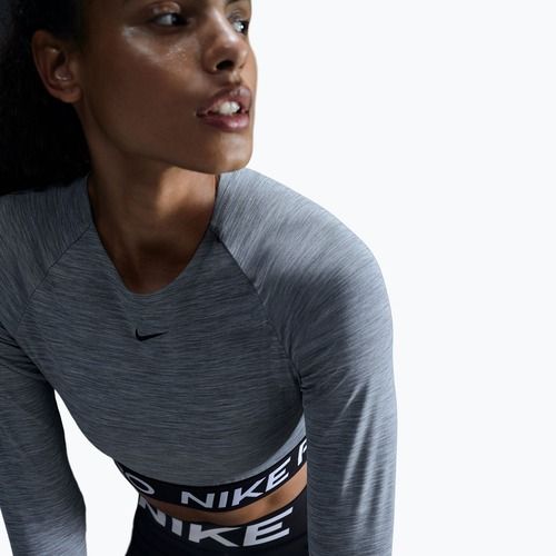 Топ для тренувань лонгслів жіночий Nike Pro 365 Dri-Fit smoke grey/heather