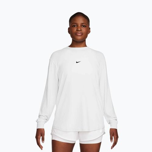 Лонгслів для тренувань жіночий Nike One Relaxed Dri-Fit white/black