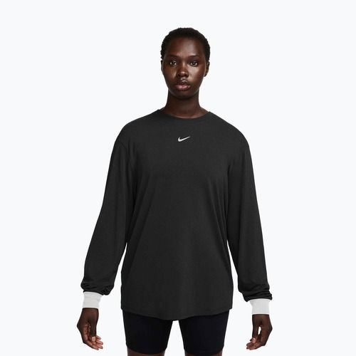 Лонгслів для тренувань жіночий Nike One Relaxed Dri-Fit black/white