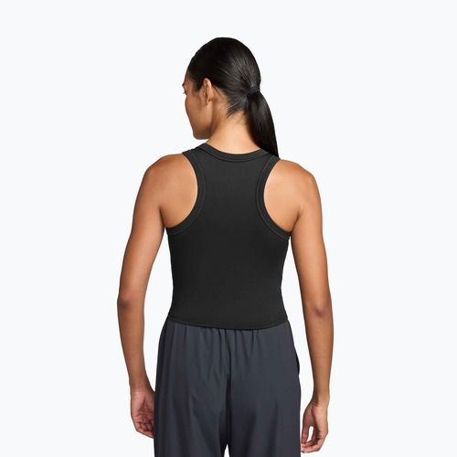 Футболка жіноча Nike One Fitted Dri-Fit Cropped Tank thunder black/white