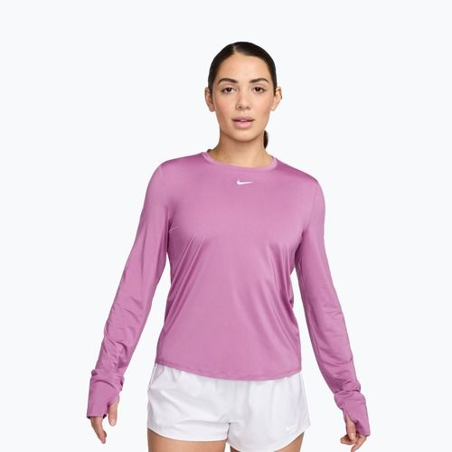 Лонгслів для тренувань Nike One Classic Dri-Fit light magenta/white