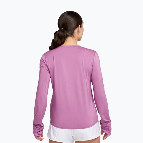 Лонгслів для тренувань Nike One Classic Dri-Fit light magenta/white