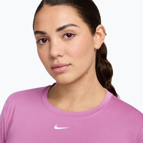 Лонгслів для тренувань Nike One Classic Dri-Fit light magenta/white
