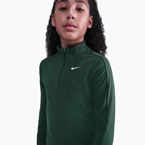 Лонгслів для тренувань дитячий Nike Dri-Fit 1/4 Zip fir/white