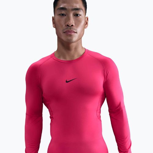 Чоловічий тренувальний лонгслів Nike Pro Dri-Fit Tight Fitness rush pink/black