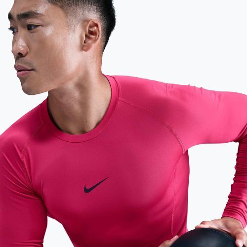 Лонгслів для тренувань чоловічий Nike Pro Dri-Fit Tight Fitness rush pink/black