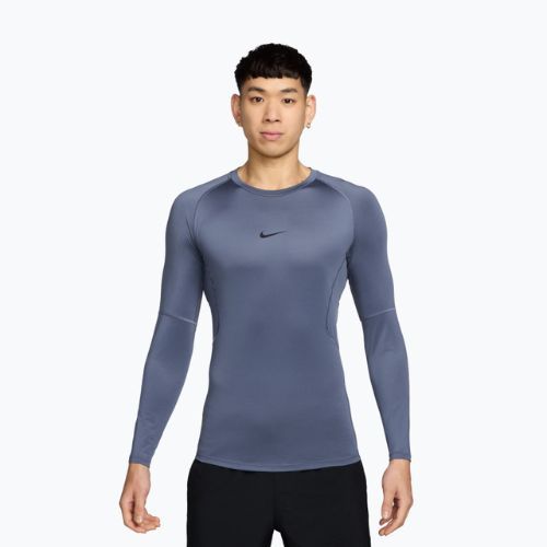 Лонгслів для тренувань чоловічий Nike Pro Dri-Fit Tight Fitness diffused blue/black