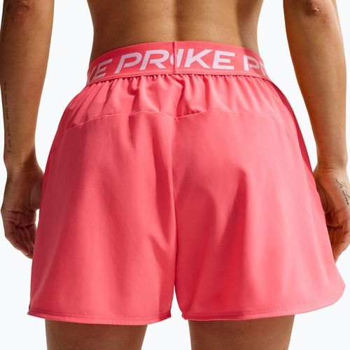 Шорти для тренувань жіночі Nike Pro Dri-Fit Mid-Rise Brief-Lined 3" sea coral/white