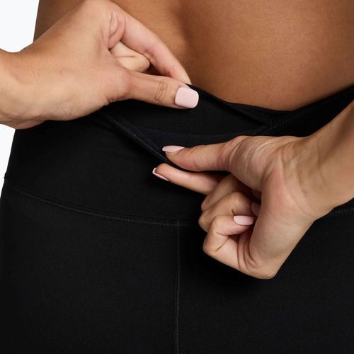 Spodenki damskie Nike One High-Waisted Biker 5" black/white