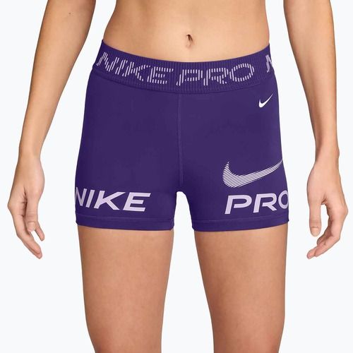 Шорти жіночі Nike Pro Mid-Rise Biker 3" court purple/doll/white