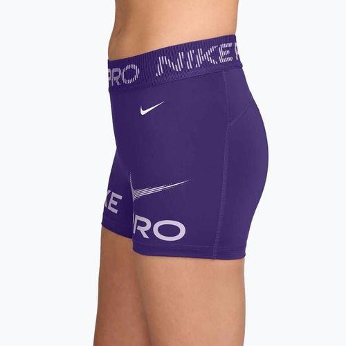Шорти жіночі Nike Pro Mid-Rise Biker 3" court purple/doll/white