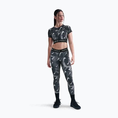 Легінси для тренувань жіночі Nike Pro Mid-Rise 7/8 black/white/white