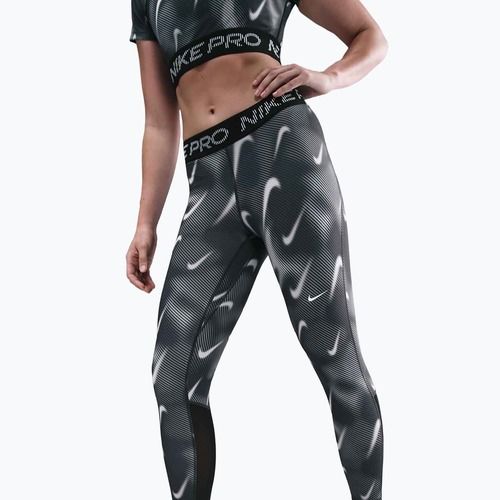 Легінси для тренувань жіночі Nike Pro Mid-Rise 7/8 black/white/white