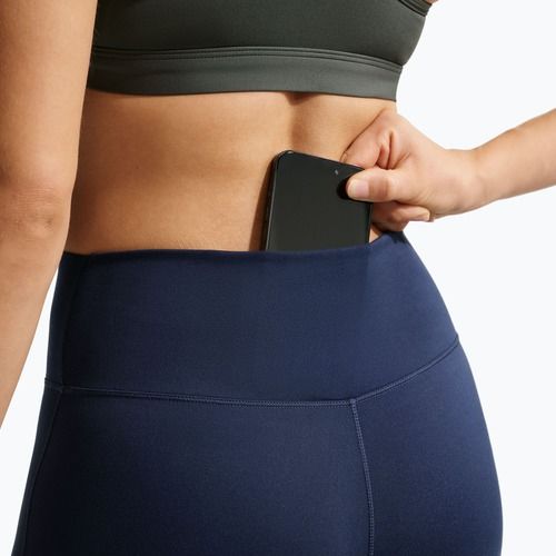 Legginsy damskie Nike One Seamless Front High-Waisted midnight navy/white