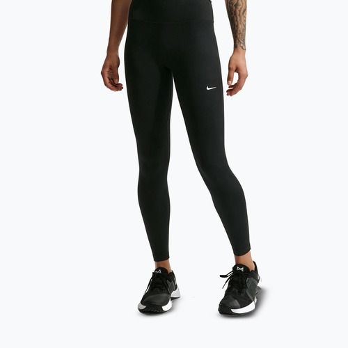 Легінси жіночі Nike One Seamless Front High-Waisted black/white