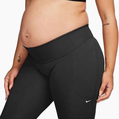 Легінси для тренувань жіночі Nike One Maternity High-Waisted 7/8 black/white