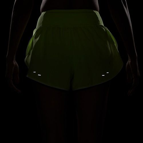 Шорти для бігу жіночі Nike Tempo Swoosh Dri-Fit Mid-Rise Brief-Lined light lemon twist/white