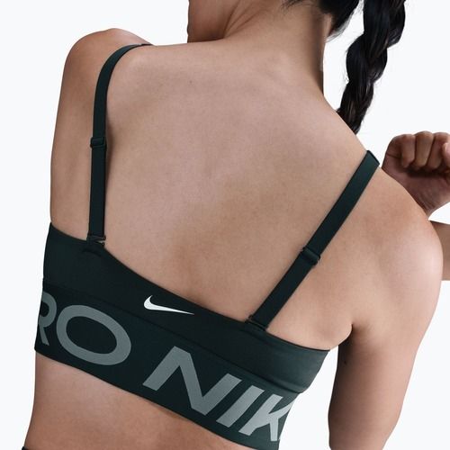 Бюстгальтер для тренувань Nike Pro Indy Plunge seaweed/clay green/white