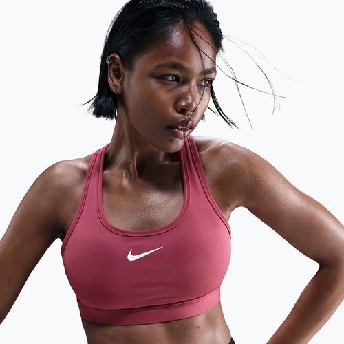 Бюстгальтер для тренувань Nike Swoosh Medium Support sweet beet/white