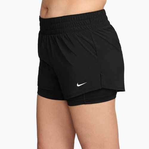 Шорти для бігу жіночі Nike One Dri-FIT 2IN1 black/white