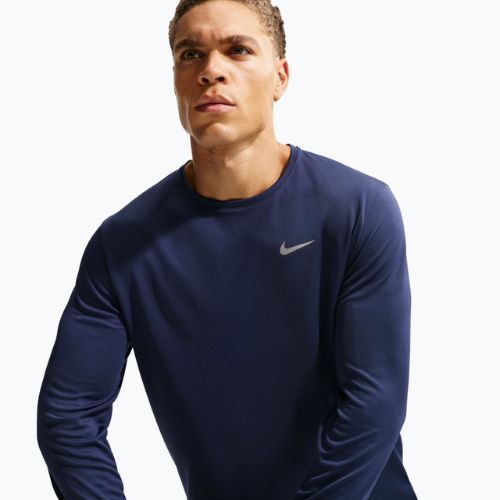 Чоловіча бігова лонгслівка Nike Miler Dri-Fit UV midnight navy