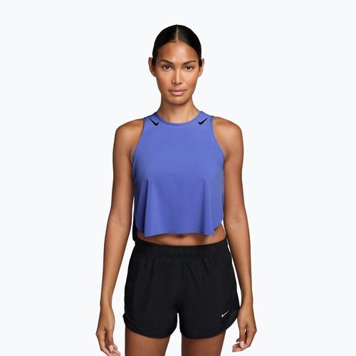 Футболка для бігу жіноча Nike AeroSwift Dri-Fit ADV Cropped Tank Top off sapphiree/black