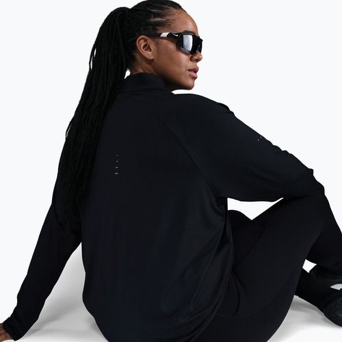 Лонгслів для бігу жіночий Nike Swift Dri-FIT UV 1/4-Zip Plus Size black