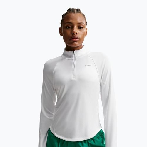 Жіноча бігова лонгслівка Nike Tempo Swoosh Run Dri-Fit 1/4-Zip white/black