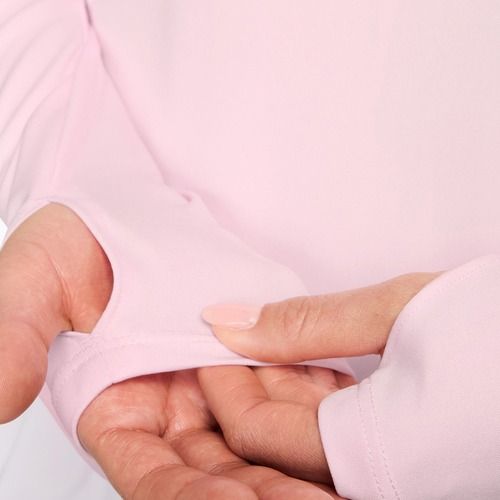Жіноча бігова лонгслівка Nike Tempo Swoosh Run Dri-Fit 1/4-Zip pink foam/white