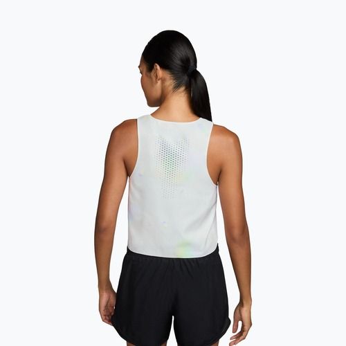 Футболка для бігу жіноча Nike AeroSwift Dri-Fit ADV Cropped Tank Top off white/black