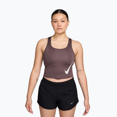 Футболка для бігу жіноча Nike Swoosh Run Dri-Fit tattoo/black/white