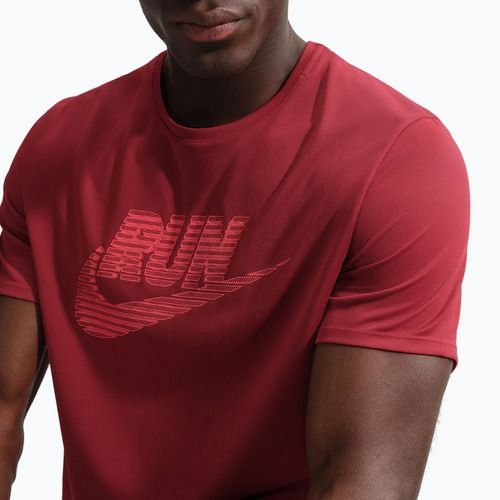Футболка для бігу чоловіча Nike Miler Dri-Fit UV team crimson/light crimson